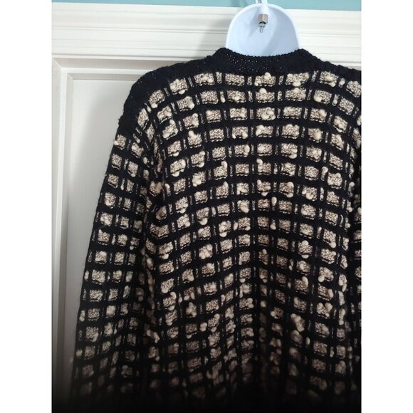 The Peruvian Connection Textured Bubble 3D Knit Wool Button Cardigan Old Money S - Picture 8 of 12